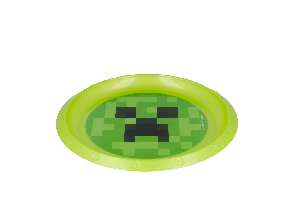 Plastový talíř Minecraft - Creeper 22cm