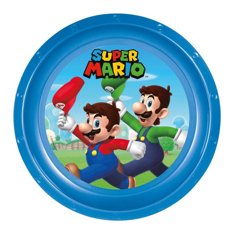 Plastový talíř Super Mario - modrý