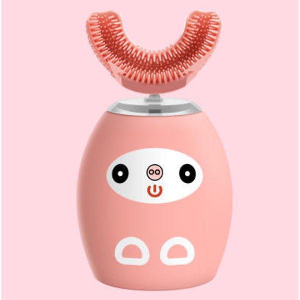 Andowl - Dětský vibrační elektrický zubní kartáček - růžový