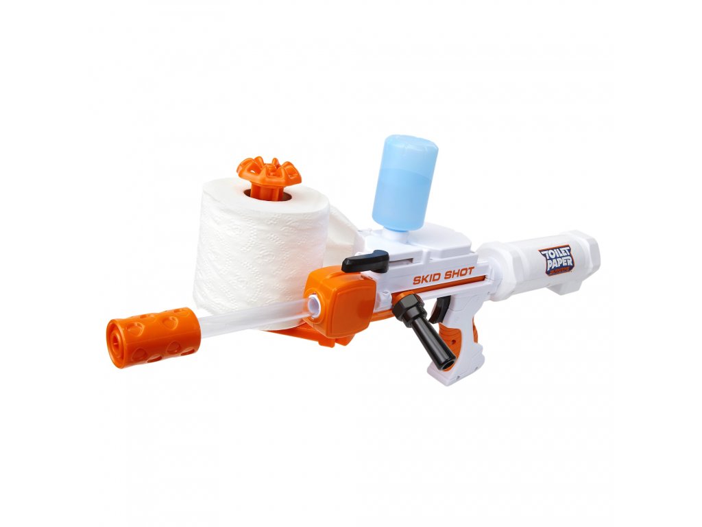 Vodní pistole střílející toaletní papír - Toilet blaster gun