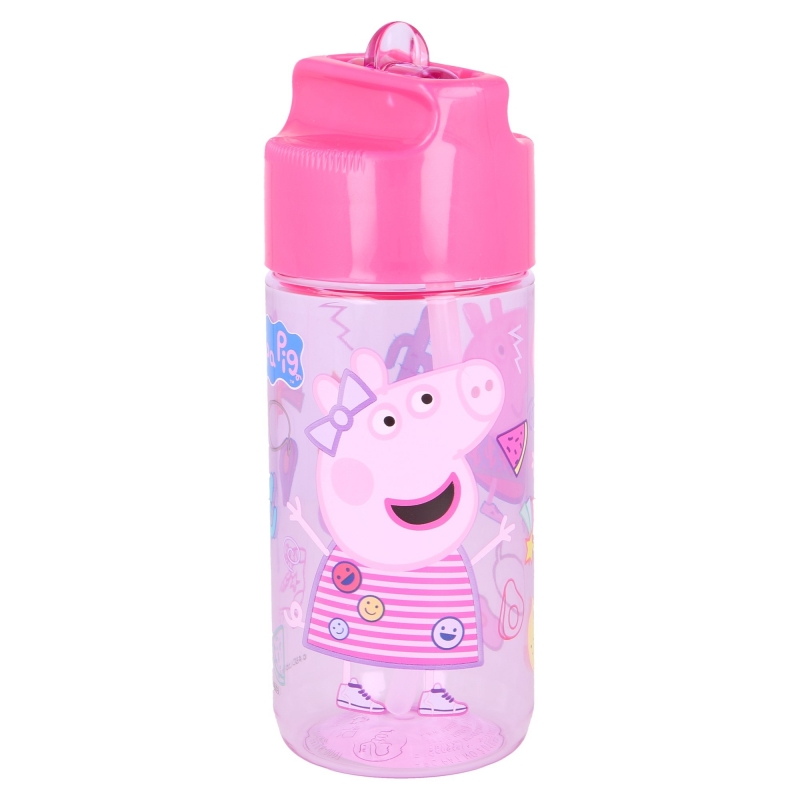 Dětská láhev na pití Prasátko Pepa 430ml - růžová