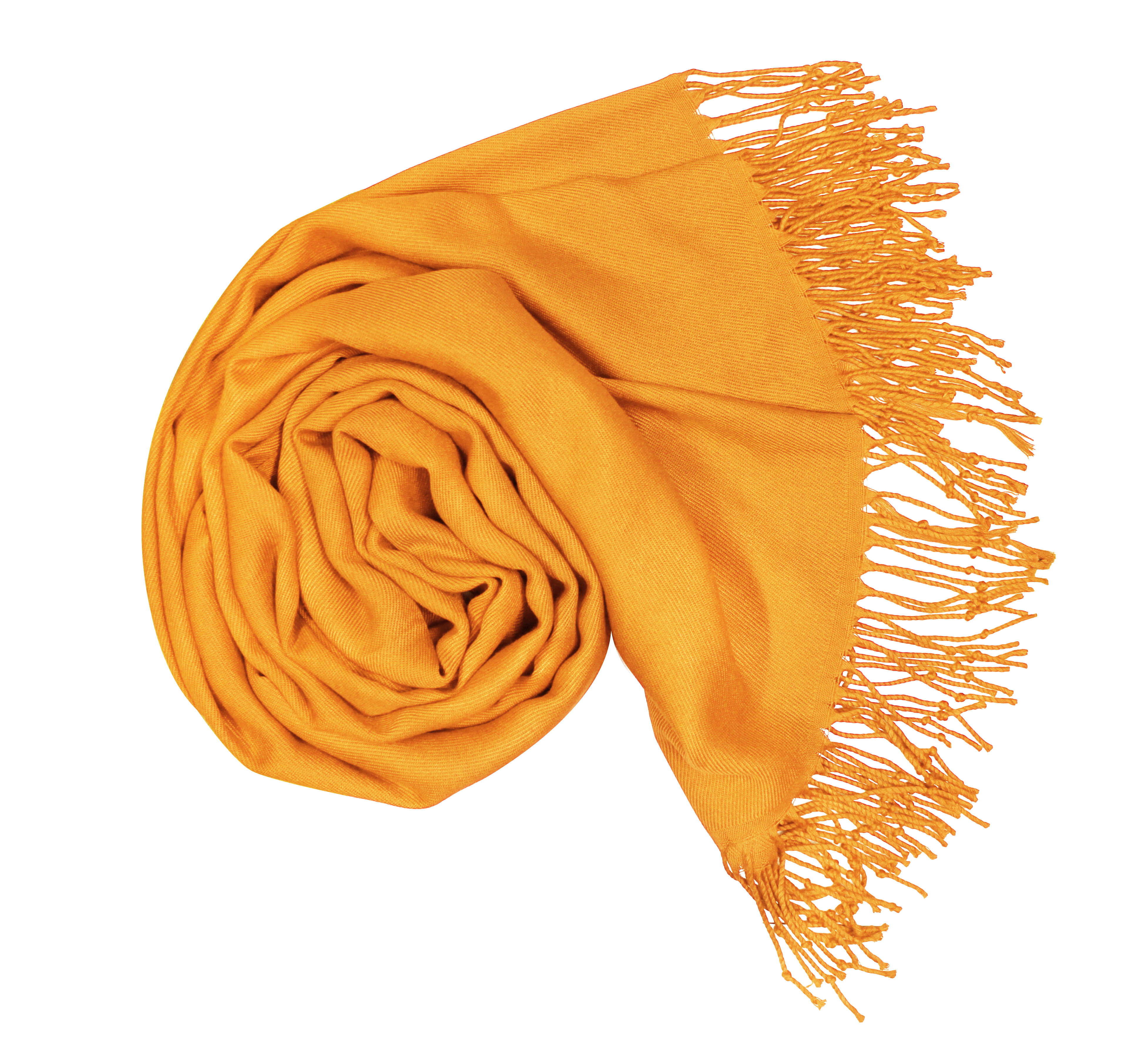 ALUM Dámská žluto-oranžová pashmina P121 / Dámská žluto-oranžová šála