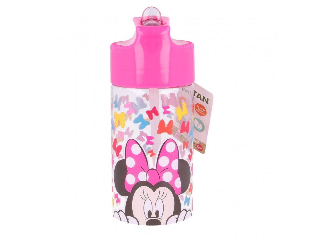 Láhev na pití Minnie s výsuvným pítkem 450ml