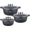Zestaw Garnkow Marmurkowych 6 EL Indukcja Gaz KOMPLET GARNKI ZILNER