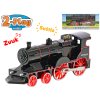 2-Play Traffic lokomotiva kov 14cm zpětný chod na baterie se světlem a zvukem v krabičce