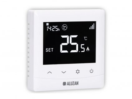 5x Aluzan EB-160 (TMAVÝ DISPLEJ) WiFi, programovatelný termostat pro ovládání kotlů i elektrického vytápění do 16A
