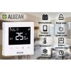 5x Aluzan EB-160 (SVĚTLÝ DISPLEJ) WiFi, programovatelný termostat pro ovládání kotlů i elektrického vytápění do 16A