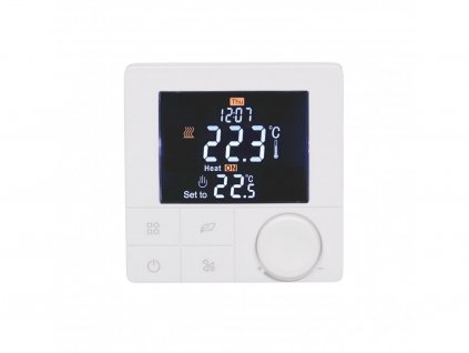 Aluzan Ring-16 WiFi, programovateľný izbový termostat na spínanie elektrického vykurovania do 16 A, diaľkovo ovládateľný cez aplikáciu Android alebo iOS