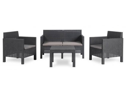PENELOPE 4 SEATER zahradní plastový set - grafit