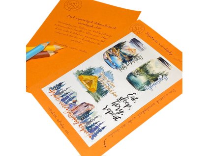 Papírové samolepky hory jsou láska 1