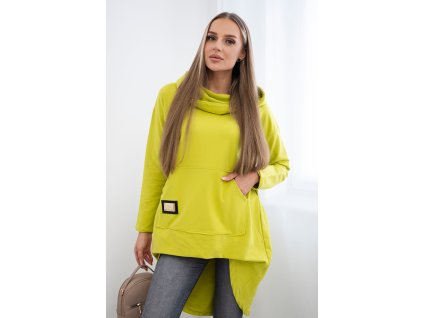 pol po Bluza z dlugim tylem i kapturem kiwi 19718 3