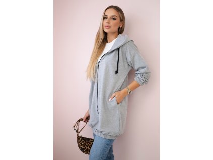 pol po Bluza z nadrukiem The world is yours szara 18267 3