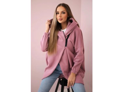 pol po Bluza z krotkim suwakiem ciemny roz 18285 3