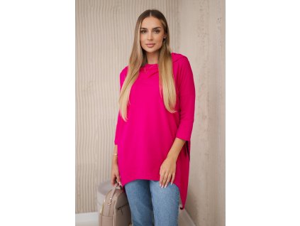 pol po Bluza z nadrukiem roweru fuksja 18430 2