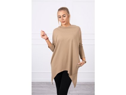 pol po Bluza z nadrukiem skrzydel camelowa 18459 2