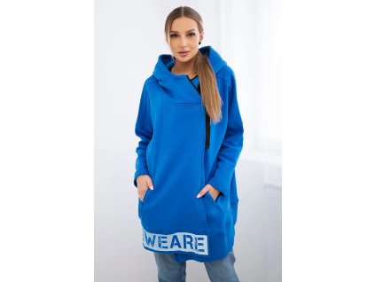 pol po Bluza ocieplana z suwakiem chabrowa 20850 4