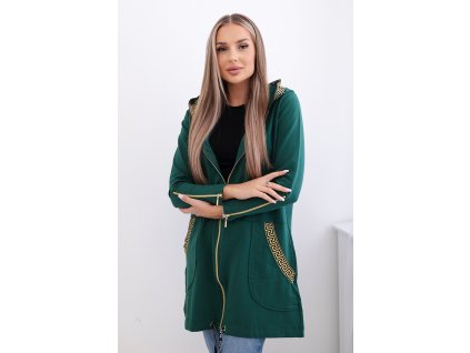 pol po Bluza z ozdobna tasma ciemno zielona 20905 3