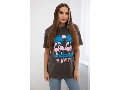 pol po Bluzka bawelniana przecierana Miami brazowa 28247 1