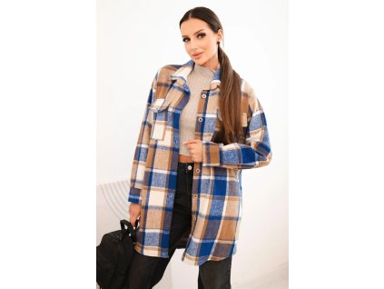 pol po Koszula damska w krate chabrowa 35103 3