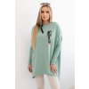 pol po Bluza oversize z asymetrycznymi bokami ciemny mietowy 18320 3