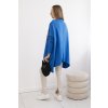 pol po Bluza oversize z asymetrycznymi bokami chabrowa 15779 2