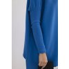 pol po Bluza oversize z asymetrycznymi bokami chabrowa 15779 5