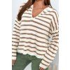 pol po Sweter w paski camelowy 26406 4