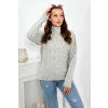 pol po Sweter z polgolfem szary 26494 3