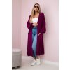 pol po Sweter dlugi kardigan ciemny fioletowy 26578 1