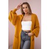pol po Sweter dlugi kardigan musztardowy 29723 2