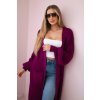 pol po Sweter dlugi kardigan ciemny fioletowy 26578 3