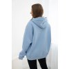 pol po Bluza bawelniana ocieplana z kapturem Love niebieska 28486 2