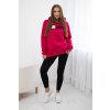 pol po Bluza bawelniana ocieplana z kapturem Love fuksja 28481 1