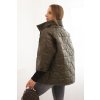 pol po Kurtka damska pikowana z krotkim krojem i stojka khaki 34235 2