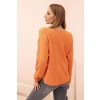 pol po Sweter damska z wiskoza z dekoltem w serek pomaranczowy 34275 3