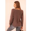 pol po Sweter damska z wiskoza z dekoltem w serek mocca 34538 2