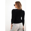 pol po Sweter damski alpaka z okraglym dekoltem czarny 34692 2