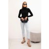 pol po Sweter damski z wiskozy z golfem i dlugim rekawem czarny 34740 1