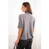 pol po Sweter damski z golfem o luznym kroju szary 34944 2