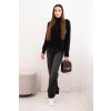 pol po Sweter damski z polgolfem wiskozowy o luznym kroju czarny 35177 1