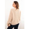 pol po Sweter damski z miekkiego moheru bezowy 35264 2