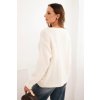 pol po Sweter damski z welna z dlugim rekawem i okraglym dekoltem ecru 35678 2