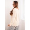 pol po Sweter damski z welna z dekoltem V ecru 36435 2