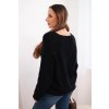 pol po Sweter damski z domieszka welny z dekoltem V czarny 36477 2