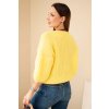 pol po Sweter damski z moheru z krotkim rekawem zolty 36855 2