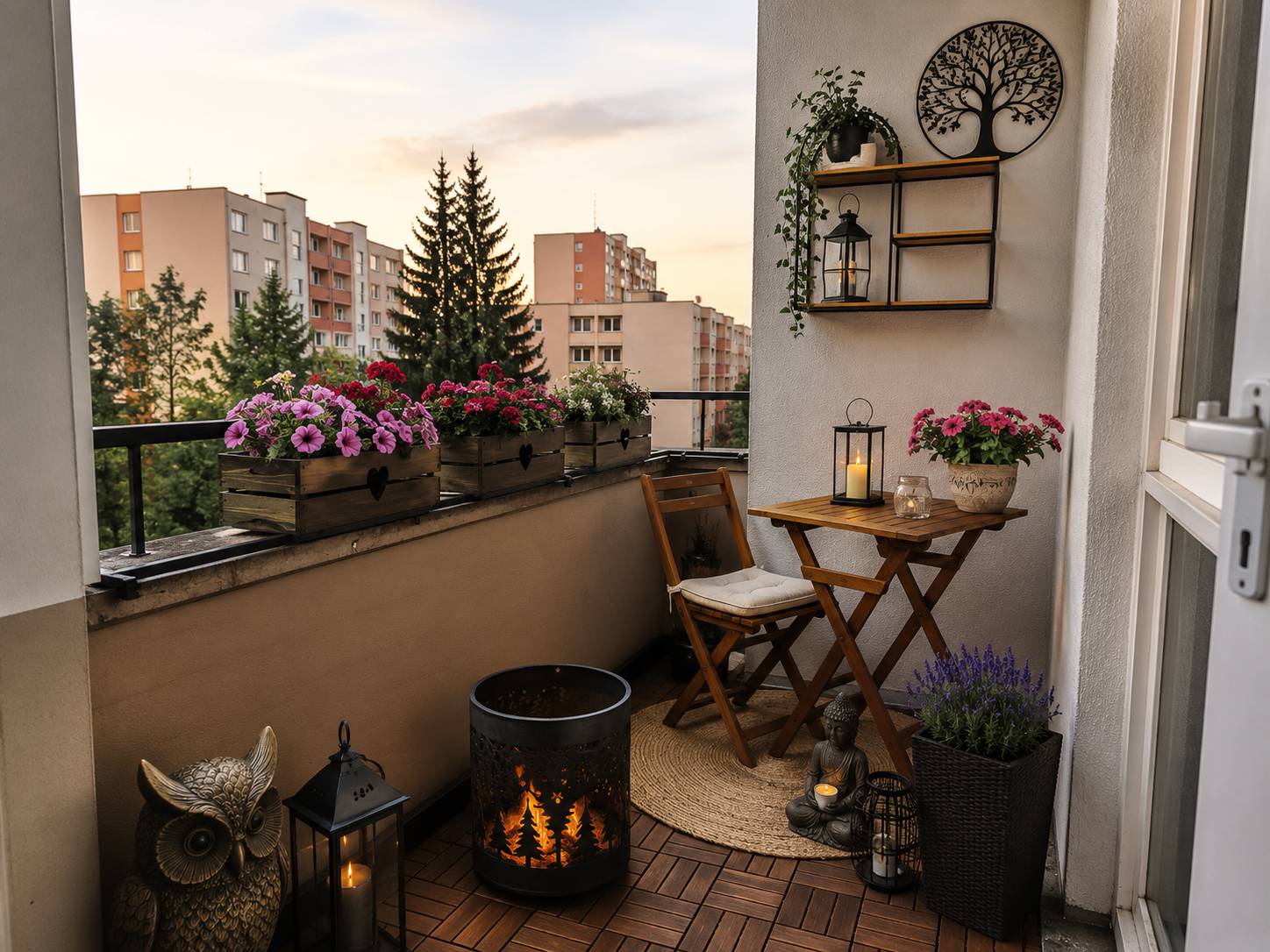 Jak zkrášlit balkón: dřevěné truhlíky, květináče a dekorace pro útulnou oázu