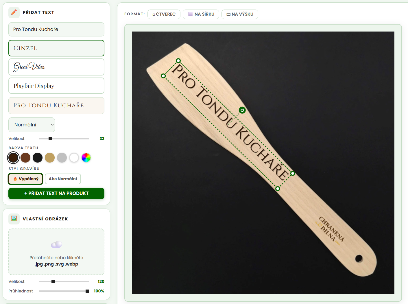 Vlastní gravír na dřevo: návod, jak si navrhnout osobní gravír online