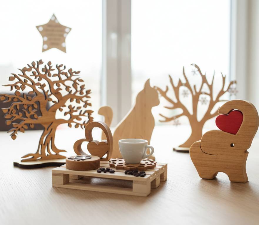 Geschenke und Wohndekoration aus Holz