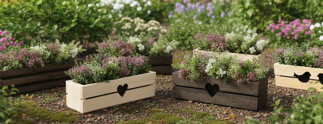 Záhrada a grilovanie – drevené truhlíky a doplnky AMADEA