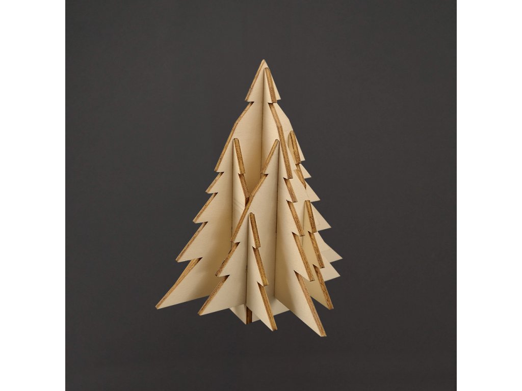 Holzbaum 3D aufgeklappt 11 cm, tschechisches Produkt